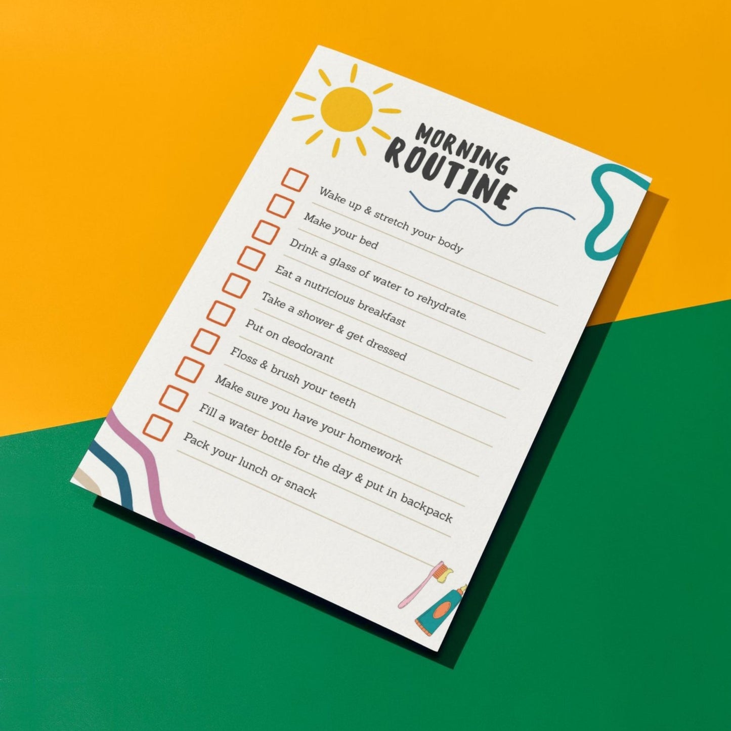 Kid's Morning Checklist